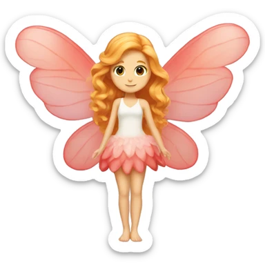 Strawberry Blonde fairy wings  sticker