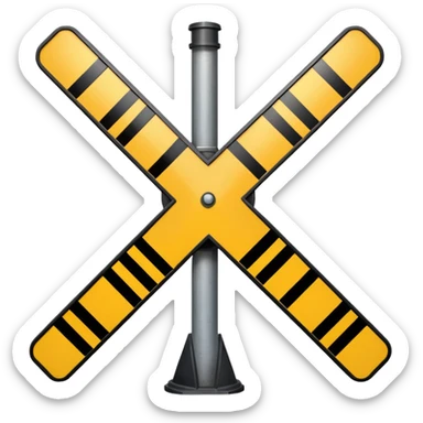 Railroad crossing light sticker