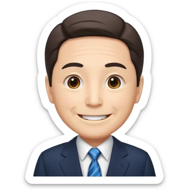 Japanese old ceo guy talking sticker