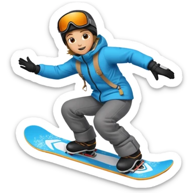 snow jibbing sticker