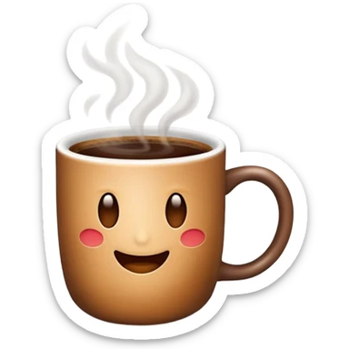 Emoji coffee  sticker