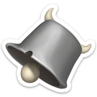 trapezoid-shaped cowbell with flat edges sticker