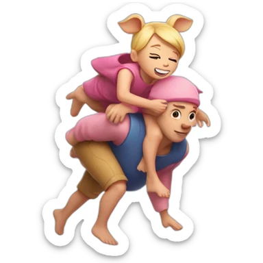 Piggy back sticker