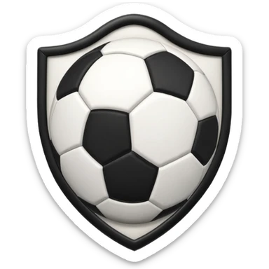 Albacete fútbol escudo, negro blanco y con un balón en medio sticker