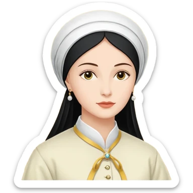 Я хочу дівчину з світлою шкірою корисним волоссям коричне вими очима і з навушниками і в теплому одязі і кучеряве не дуже у косичці  sticker