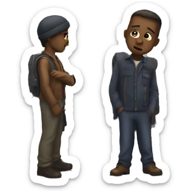 trouble at the train station sticker