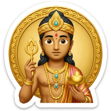 Lord Murugan with vel sticker