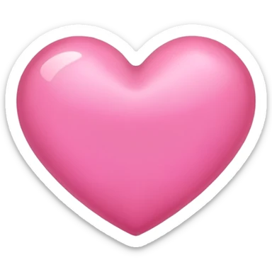 plain pink heart sticker