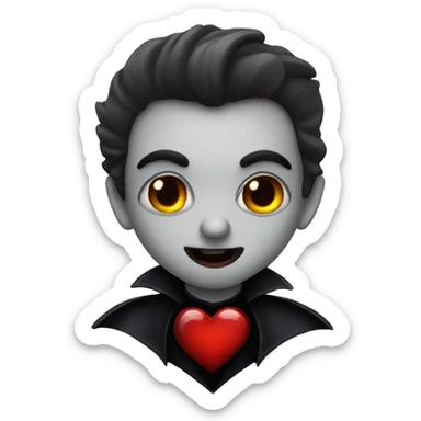 Gothic vampire heart  sticker