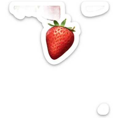 waffles with strawberries and cherries sticker