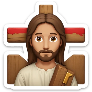Jesus Christ on his cross  sticker