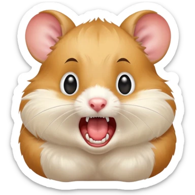 screaming hamster sticker