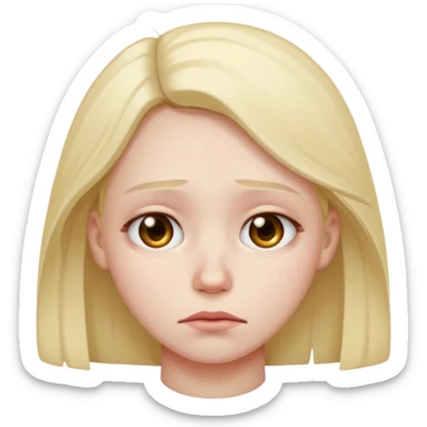 Sad face WITH A middle ringer sticker