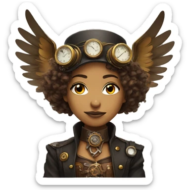 Steampunk angel  sticker