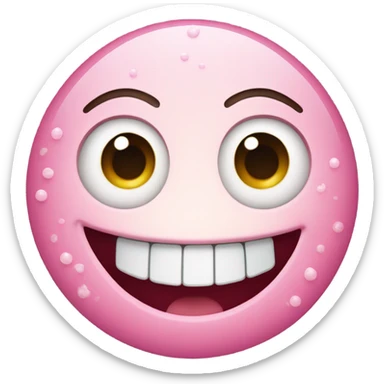 Happy emoji with salt sticker