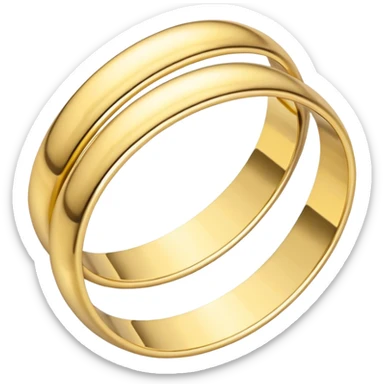 2 wedding bands white gold, one band is yellow gold  sticker