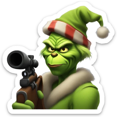 the grinch but it's sniper tf2 sticker