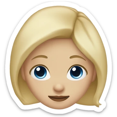 Girl with blonde hair and blue eyes with bpd sticker