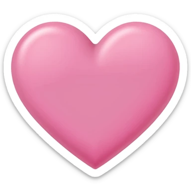 Pink line hand drawn Heart sticker