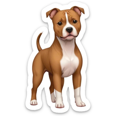 American Staffordshire Terrier Standing  sticker