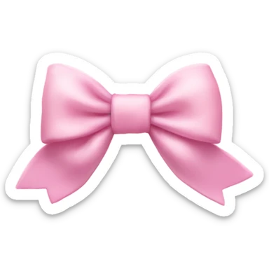 baby pink bow sticker
