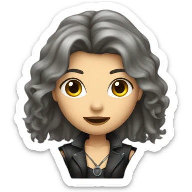 femal metal singer sticker