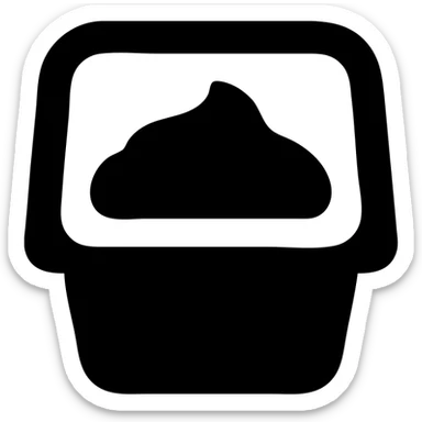 A sauce in a fast food packaging sticker