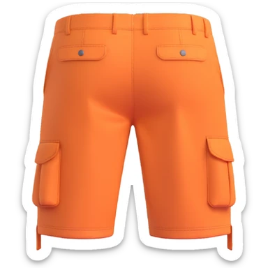 back view of cargo shorts sticker