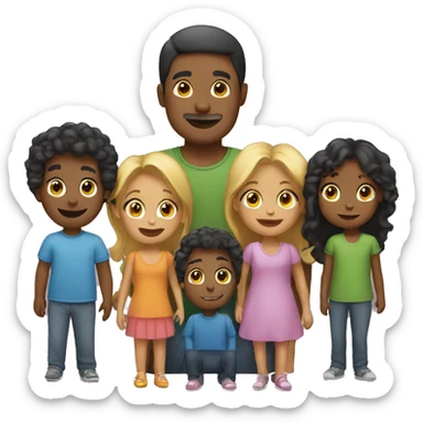 Family kids love sticker