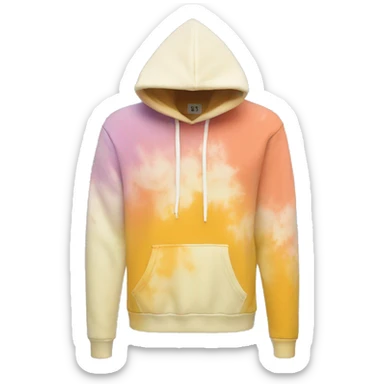 Bleach dyed hoodie sticker