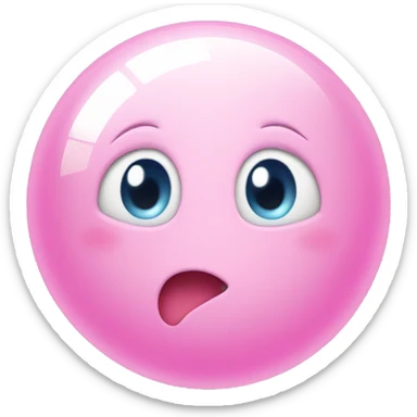 Bubble with pink heart sticker