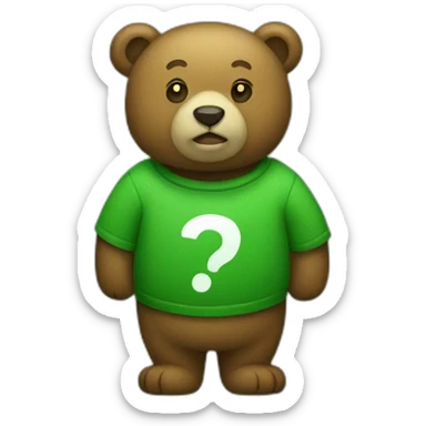 bear green checkmark sticker