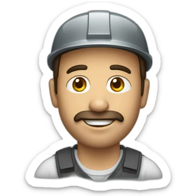 Trabajador con taladro  sticker