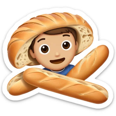 Jadon getting cut open by a baguette  sticker