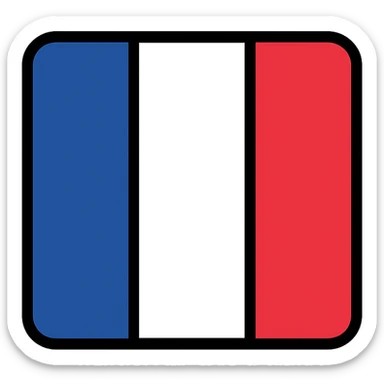 France national flag, classic look, no text sticker