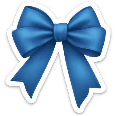blue bow sticker