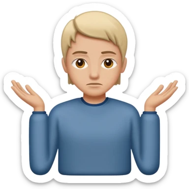 Shoulder shrug with blunt  sticker