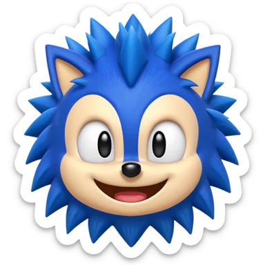 If your trying to make a sonic emoji make him look better. sticker