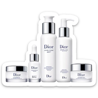 White Dior skin care Kit sticker