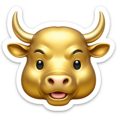 bull gold emodji  sticker
