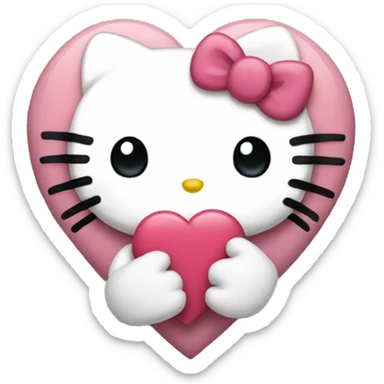 hello kitty heart sticker