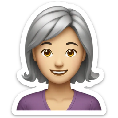 chinese woman smiling sticker