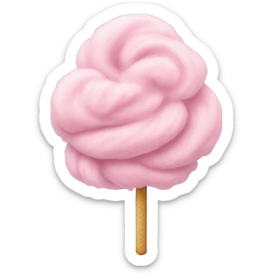 beige cotton candy sticker