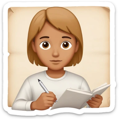 Person writing on paper with "Dear God" visible at the top of the page sticker