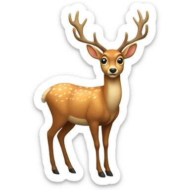 Hunting deer sticker