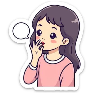 girl blowing kiss  sticker