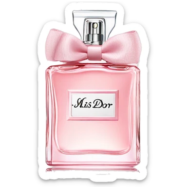 Light pink Miss Dior perfume with bow sticker