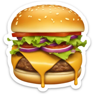 Juicy burger sticker