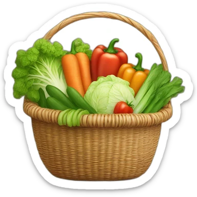 a basket full of vegetables sticker