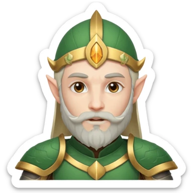 Bearded warrior elf in armor sticker